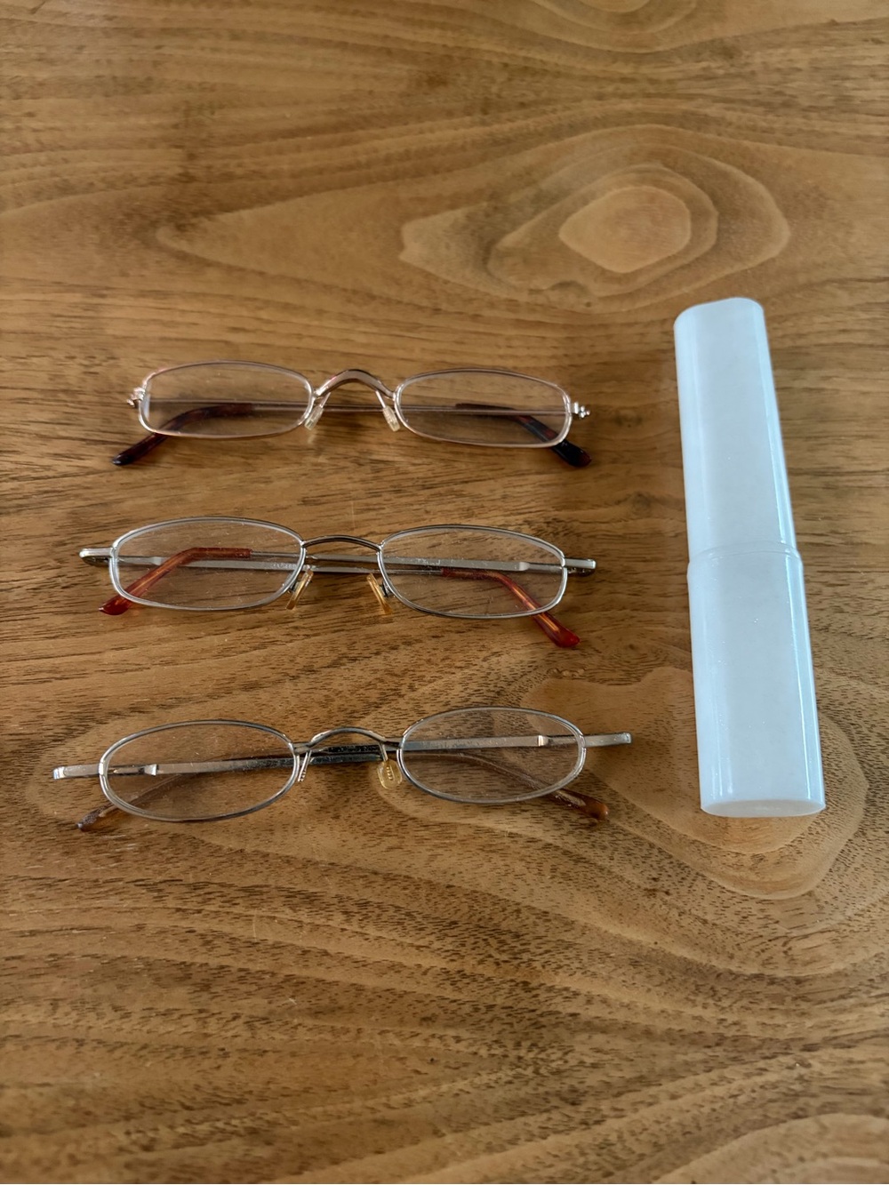 Trio of Reading Glasses Set in Metallic and Brown Tones